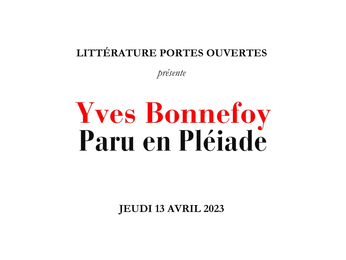 Les oeuvres poétiques de Bonnefoy en Pléiade
